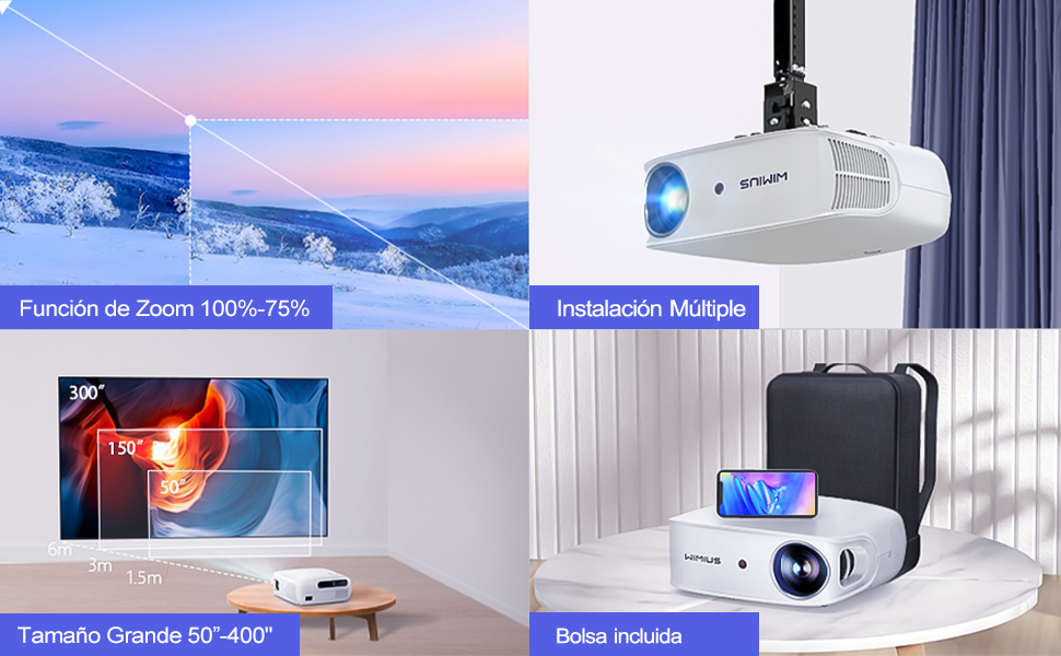 proyector wifi bluetooth full hd 1080p